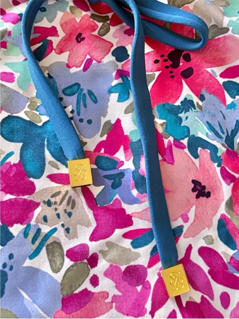 Tommy Bahama Watercolor Floral Reversible Halter Tankini Top - Picture 13 of 14